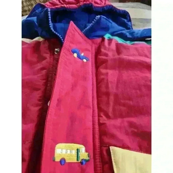 Okie Dokie Vintage Colorblock Puffer Jacket Infant 12 Months Embroidered... - Picture 4 of 13